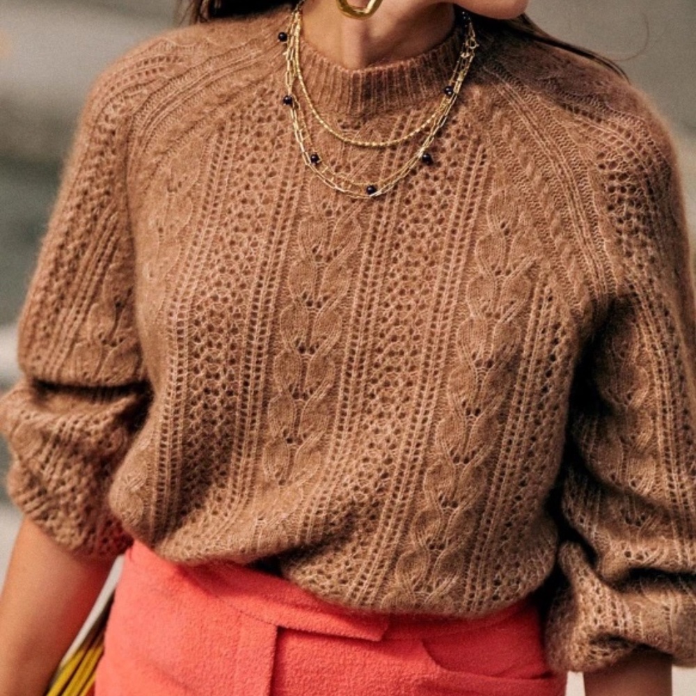 Sezane Scarlett Jumper Camel Size XXS